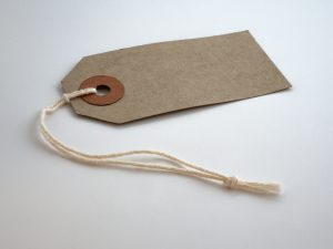 Une étiquette de prix d'illustration